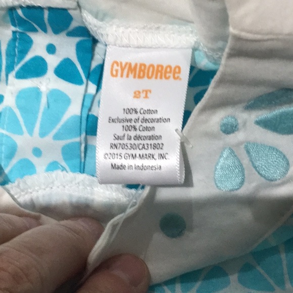 Gymboree 2T turquoise 💯cotton coverup NWT - Picture 3 of 8